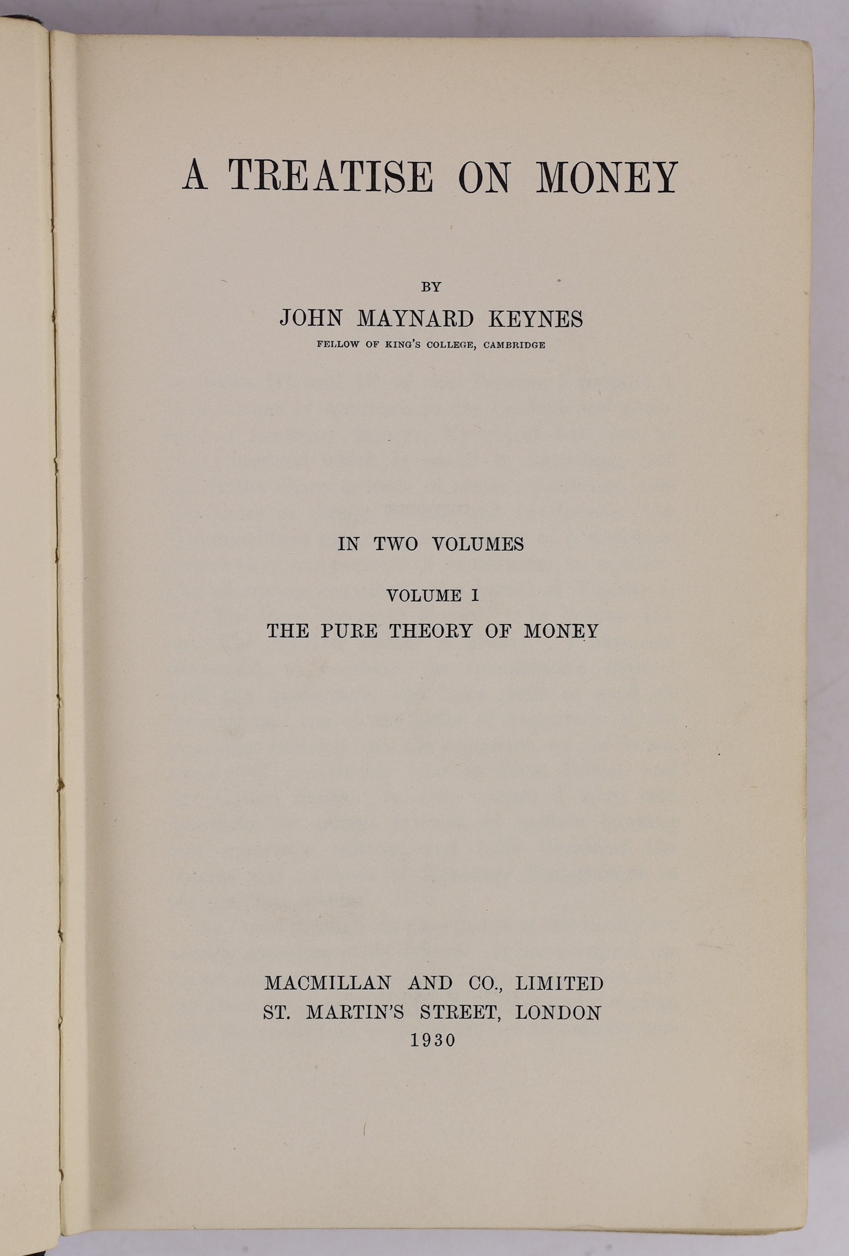 Keynes, John Maynard - The General Theory of Employment Interest and Money. First Edition.